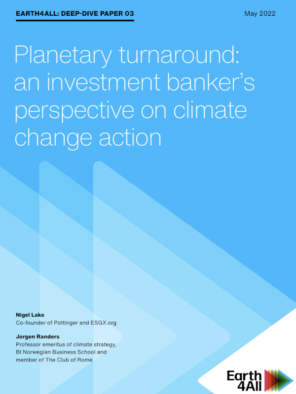 Planetary turnaround: an investment banker`s perspective on climate change action<span> – 2022</span>