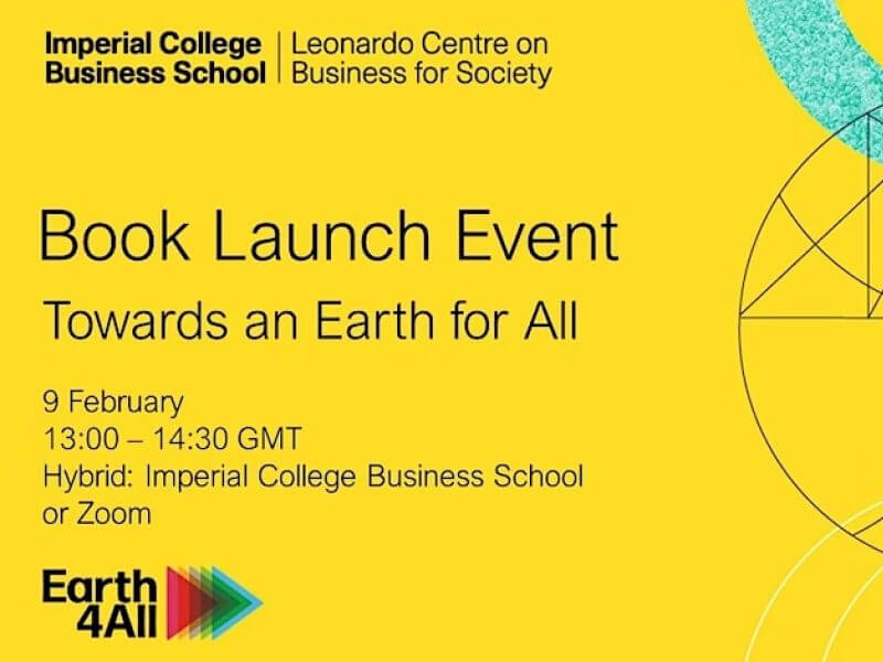 Earth for All: A Survival Guide for Humanity - book launch event